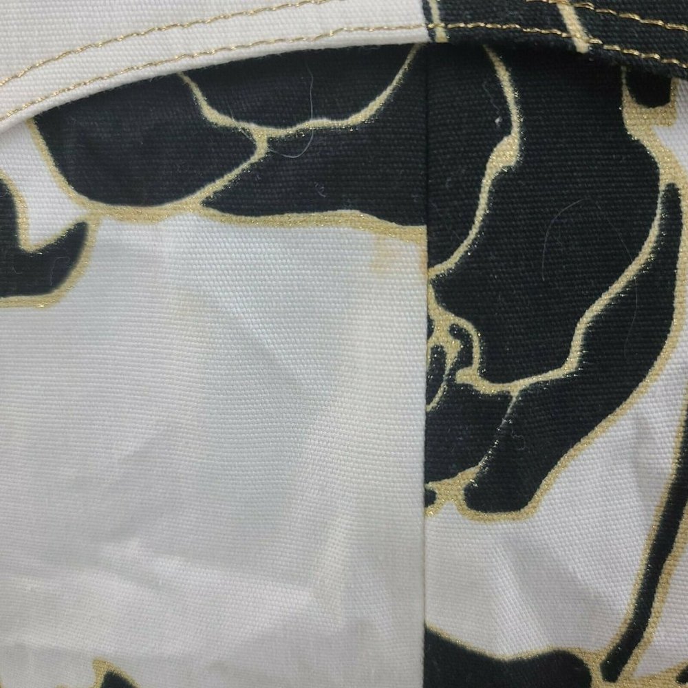 Cache Vintage White Print 3/4 Puff Sleeve Jacket S - Picture 10 of 11